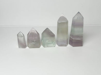 Yttrium Fluorite Tower - YOU PICK! | Natural Fluorite Crystal Point | Polished Mineral Specimen Collectors Display Decor Accent