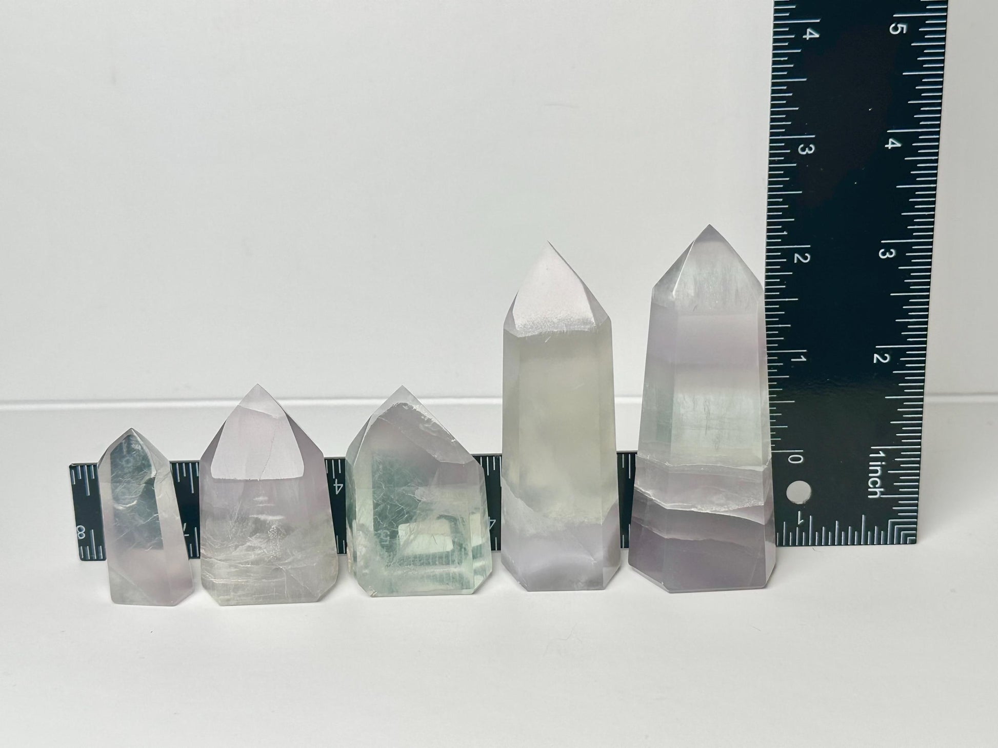 Yttrium Fluorite Tower - YOU PICK! | Natural Fluorite Crystal Point | Polished Mineral Specimen Collectors Display Decor Accent
