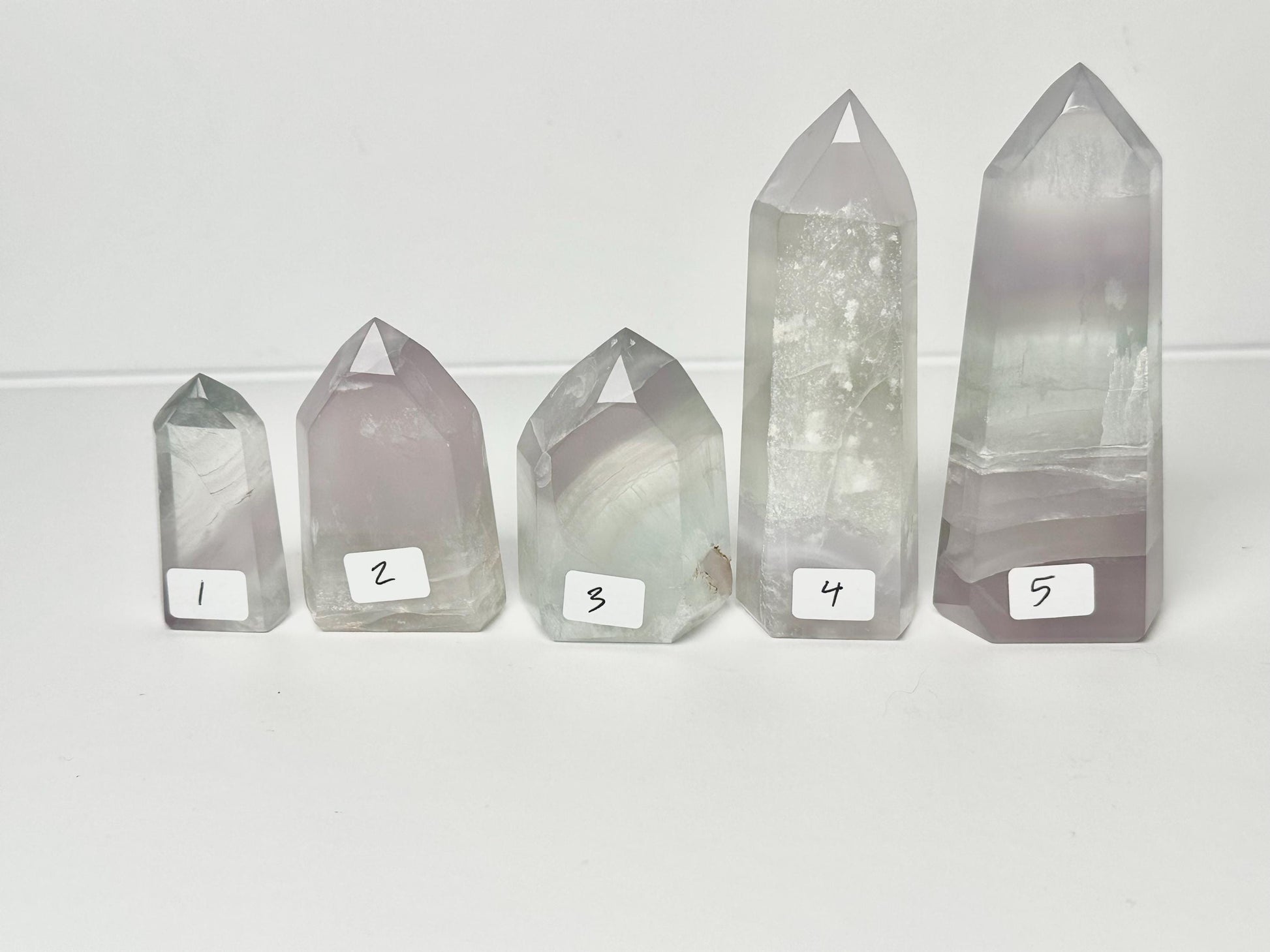 Yttrium Fluorite Tower - YOU PICK! | Natural Fluorite Crystal Point | Polished Mineral Specimen Collectors Display Decor Accent