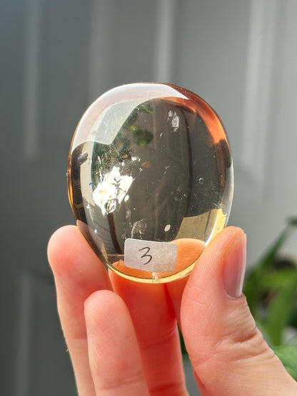 Citrine Palmstone - YOU PICK! | Natural Smoky Citrine Quartz Hand Stone | Polished Mineral Specimen Collectors Display Decor Accent