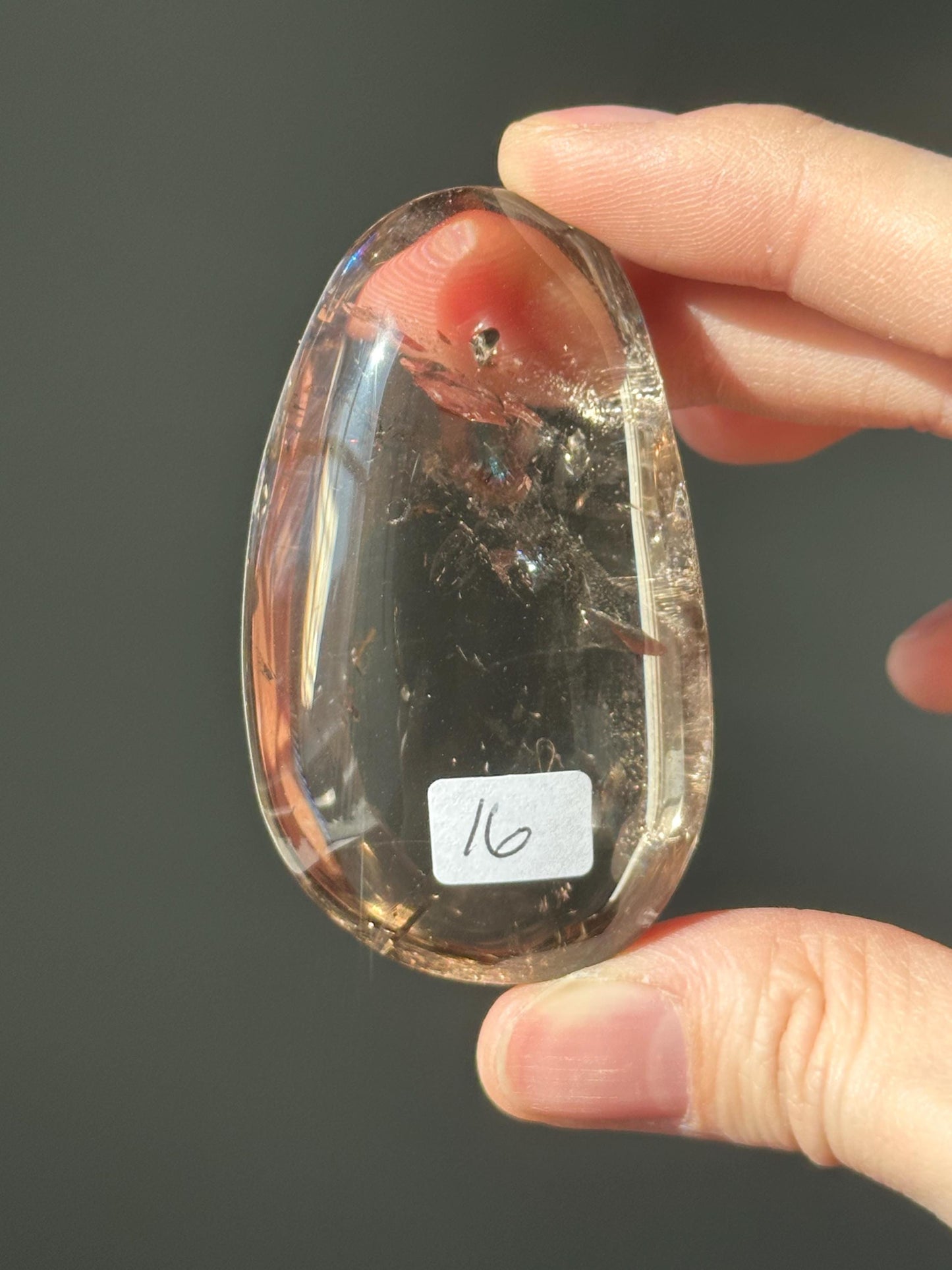 Smoky Quartz Palmstone | Natural Smoky Quartz Crystal Hand Stone | Polished Mineral Specimen for Collectors Display Decor Accent