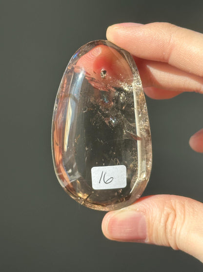 Smoky Quartz Palmstone | Natural Smoky Quartz Crystal Hand Stone | Polished Mineral Specimen for Collectors Display Decor Accent