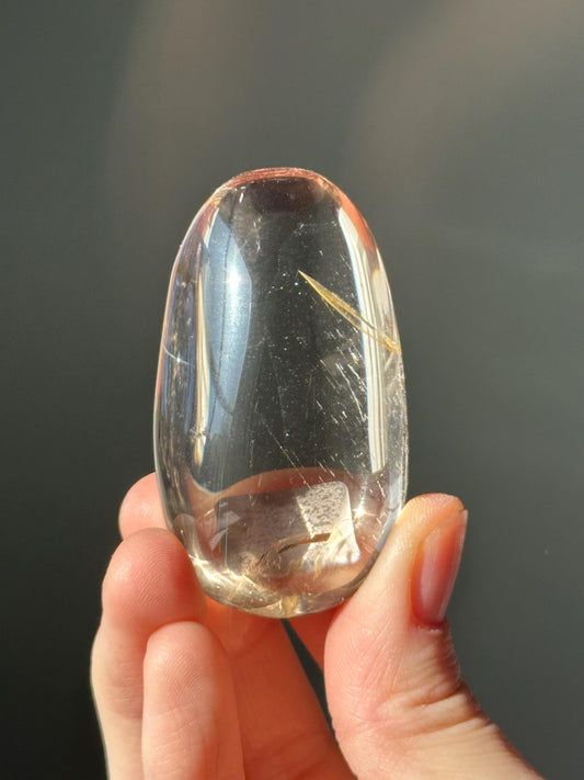 Smoky Quartz Palmstone | Natural Smoky Quartz Crystal Hand Stone | Polished Mineral Specimen for Collectors Display Decor Accent