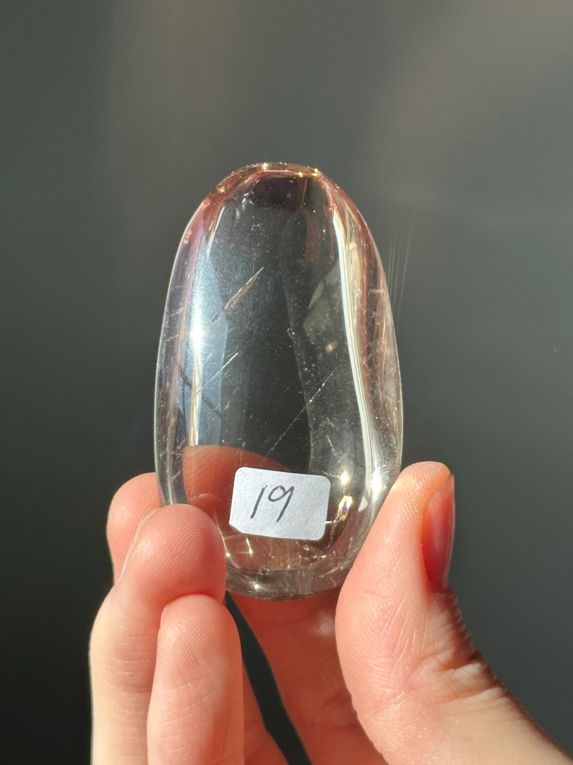 Smoky Quartz Palmstone | Natural Smoky Quartz Crystal Hand Stone | Polished Mineral Specimen for Collectors Display Decor Accent