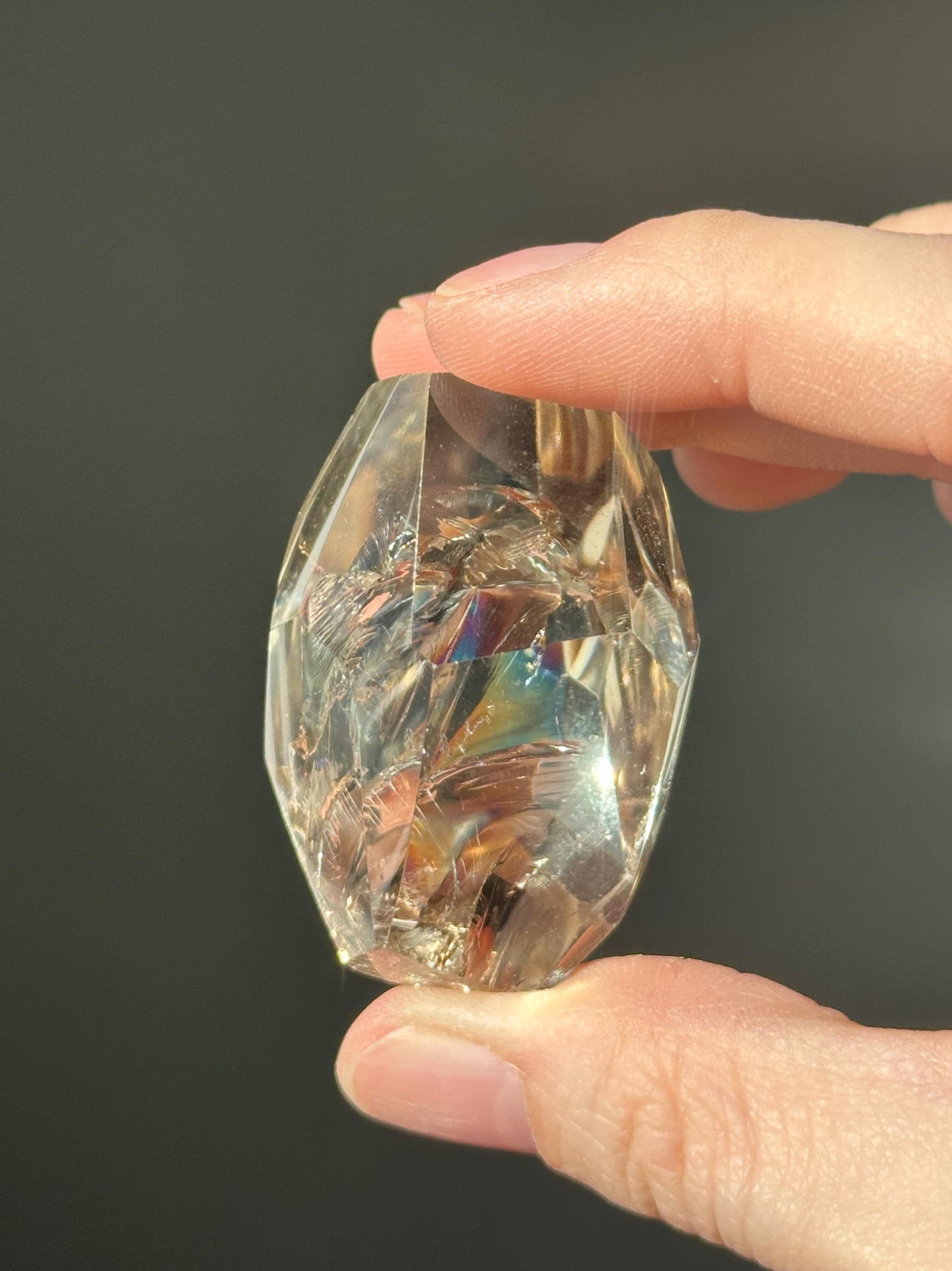 Heat Treated Citrine Rainbow Gem | Yellow Quartz Crystal Display Piece | Polished Mineral Specimen for Collectors Decor Accent