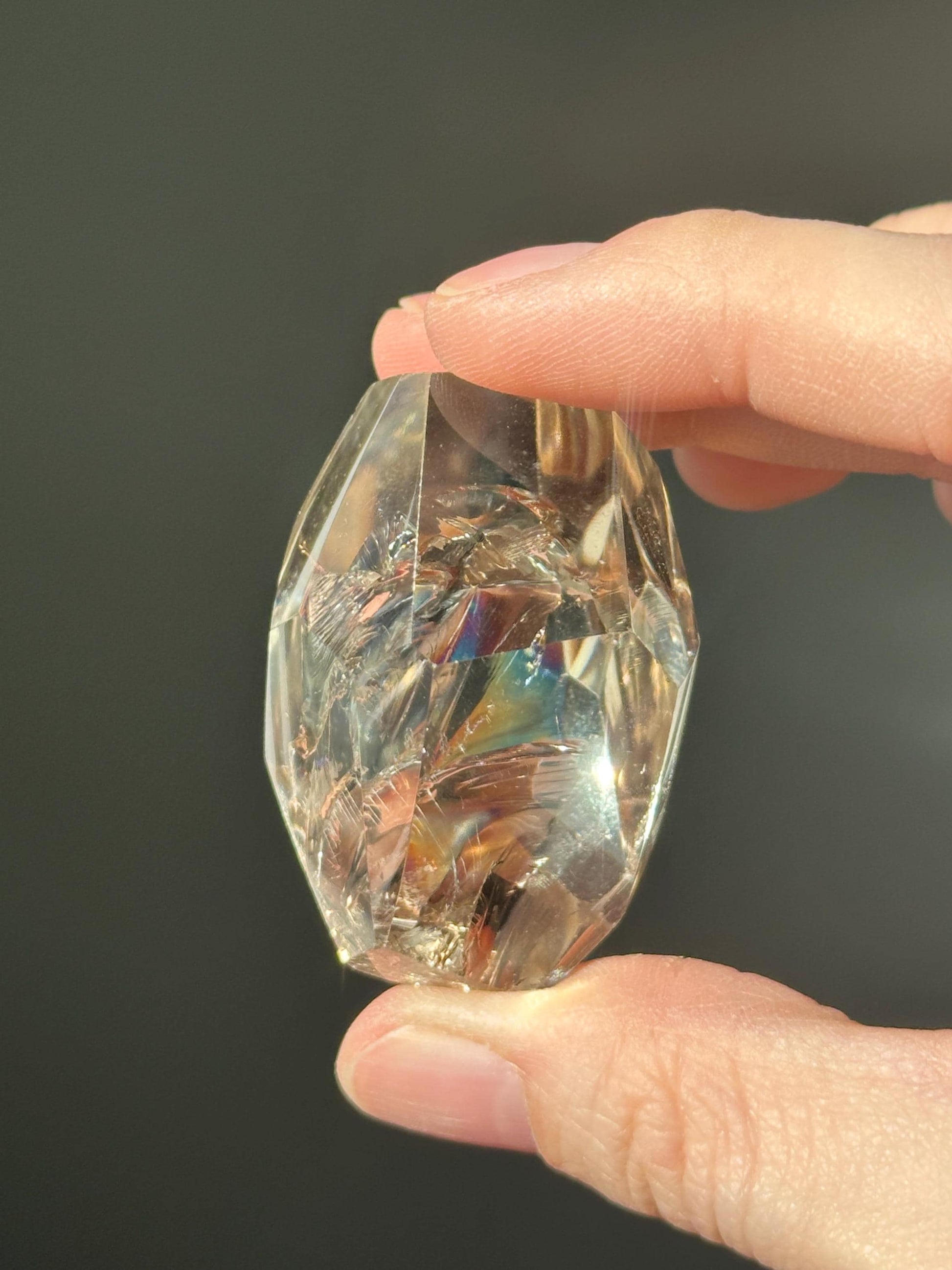 Heat Treated Citrine Rainbow Gem | Yellow Quartz Crystal Display Piece | Polished Mineral Specimen for Collectors Decor Accent