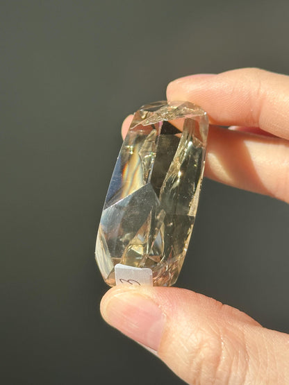 Heat Treated Citrine Rainbow Gem | Yellow Quartz Crystal Display Piece | Polished Mineral Specimen for Collectors Decor Accent