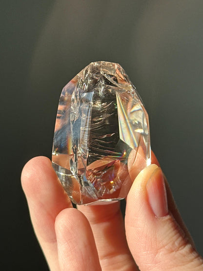 Heat Treated Citrine Rainbow Gem | Yellow Quartz Crystal Display Piece | Polished Mineral Specimen for Collectors Decor Accent