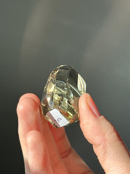 Heat Treated Citrine Rainbow Gem | Yellow Quartz Crystal Display Piece | Polished Mineral Specimen for Collectors Decor Accent
