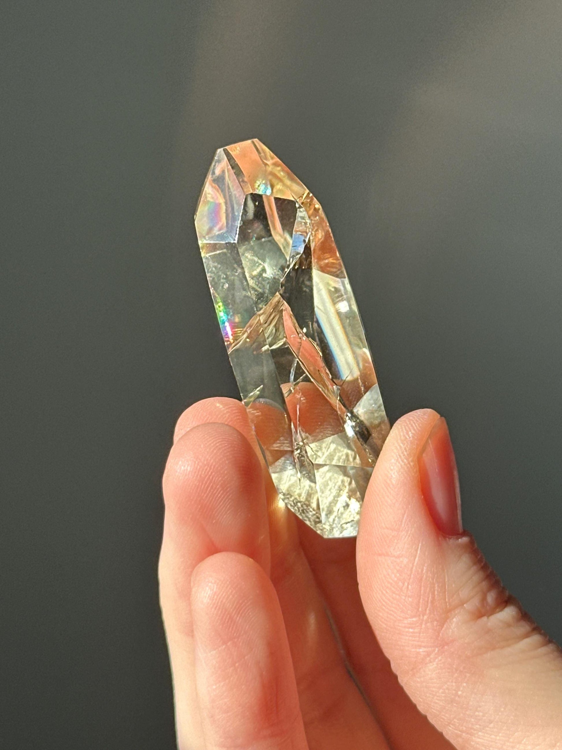 Heat Treated Citrine Rainbow Gem | Yellow Quartz Crystal Display Piece | Polished Mineral Specimen for Collectors Decor Accent