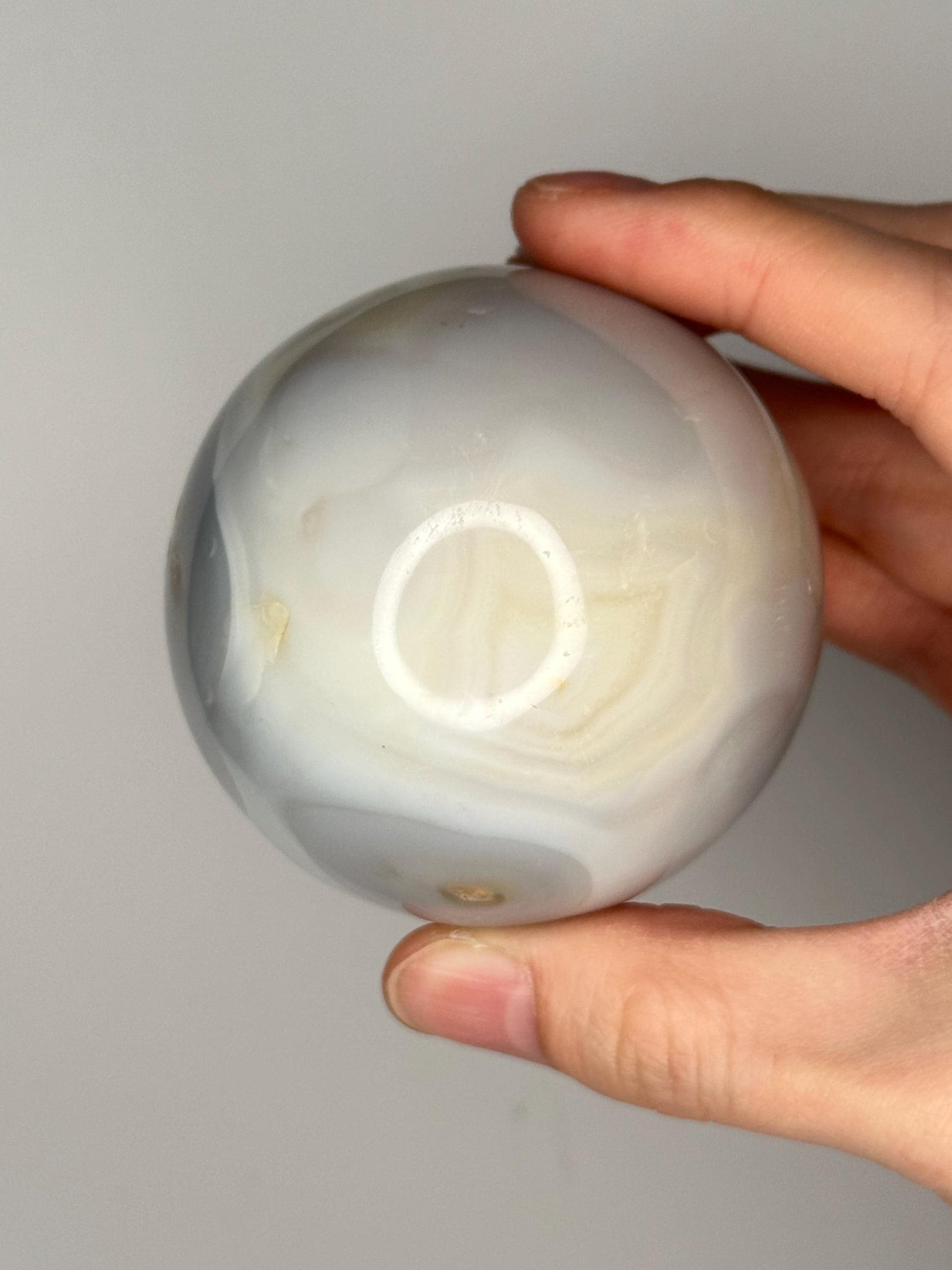 Orca Agate Sphere | Natural Banded Agate Crystal Ball | Polished Mineral Specimen for Collectors Display Decor Accent