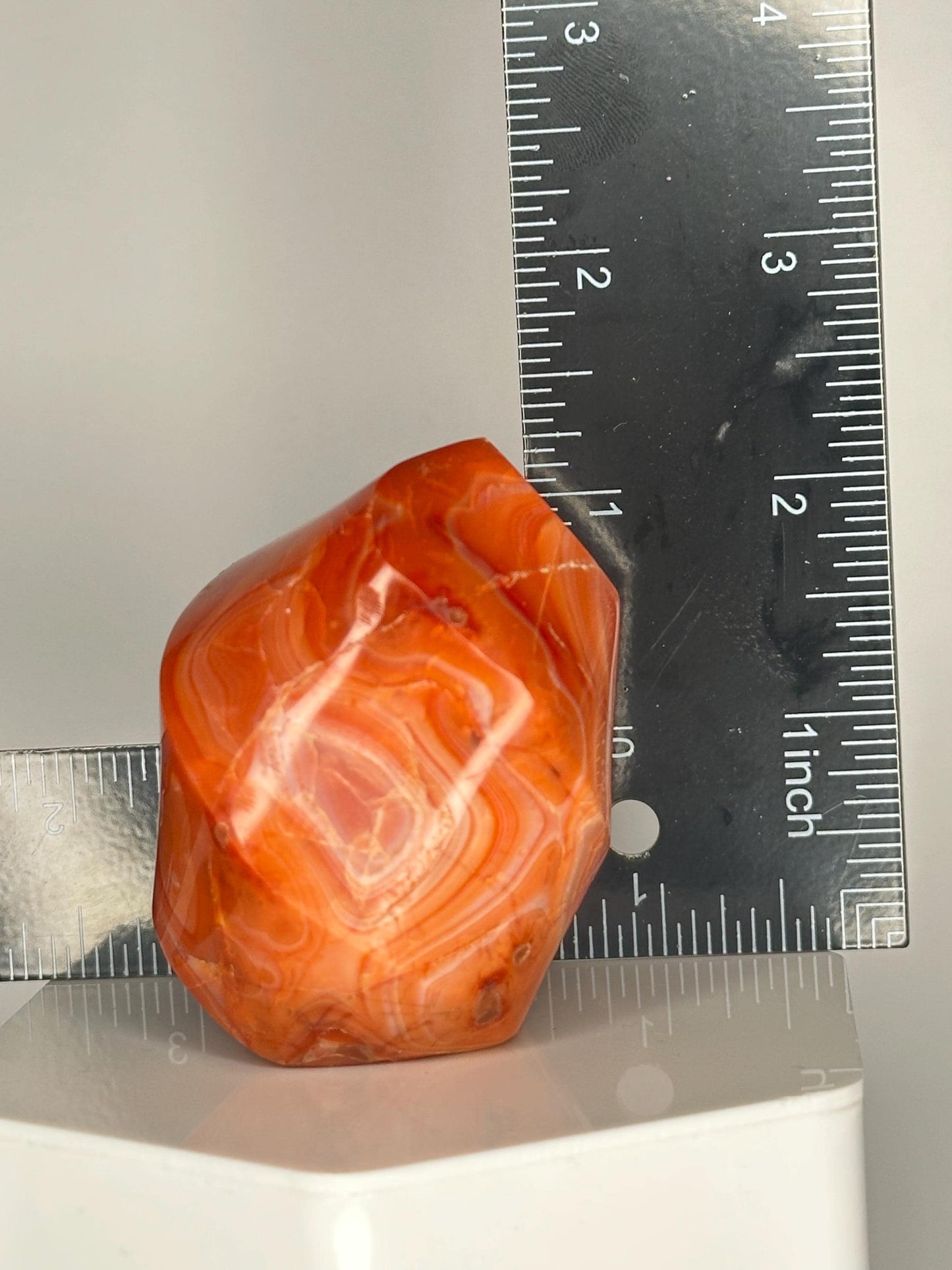 Carnelian Flame | Natural Orange Carnelian Crystal Flame Carving | Polished Mineral Specimen for Collectors Display Decor Accent