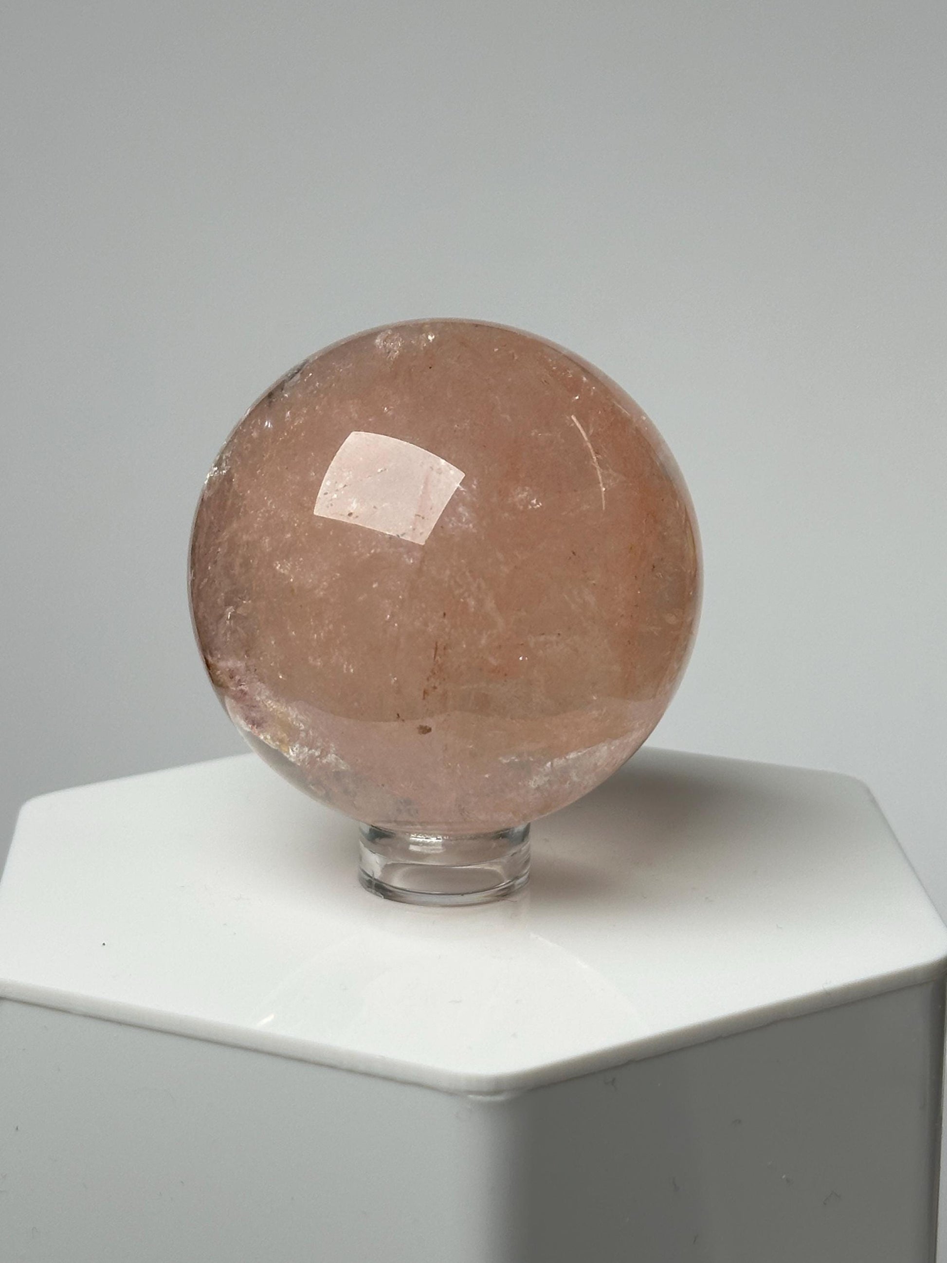 Pink Fire Quartz | Natural Hematite Included Quartz Crystal | Vibrant Mineral Display Piece for Collectors Cabinet Decor Accent