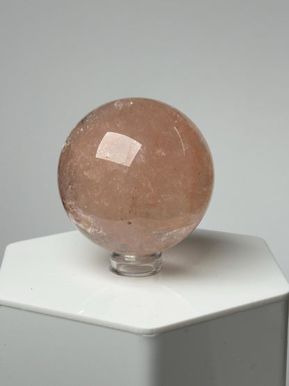 Pink Fire Quartz | Natural Hematite Included Quartz Crystal | Vibrant Mineral Display Piece for Collectors Cabinet Decor Accent