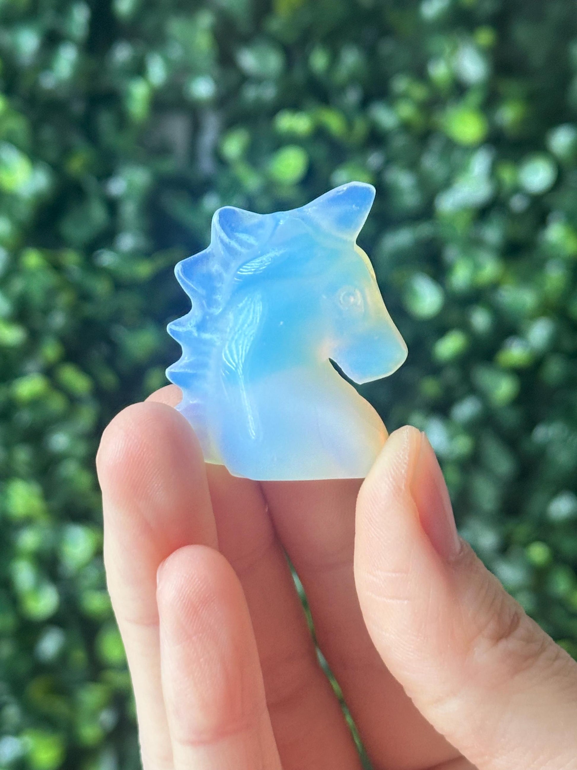 Mini Unicorn Carving | Tanzberry Quartz, Rose Quartz & Opalite | Mystical Crystal Figurine | Cute Gemstone Decor and Gift - You Pick!