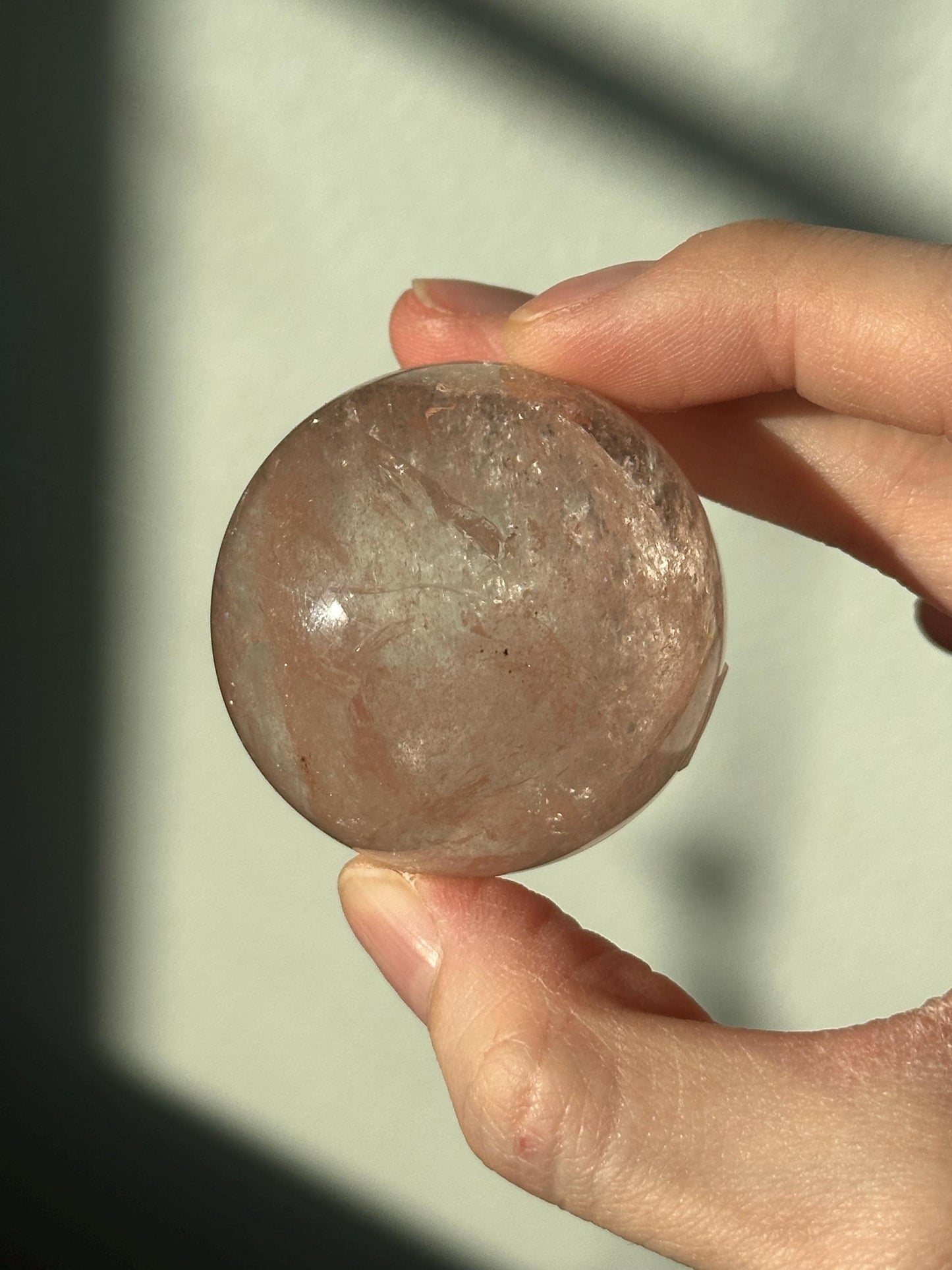 Pink Fire Quartz | Natural Hematite Included Quartz Crystal | Vibrant Mineral Display Piece for Collectors Cabinet Decor Accent