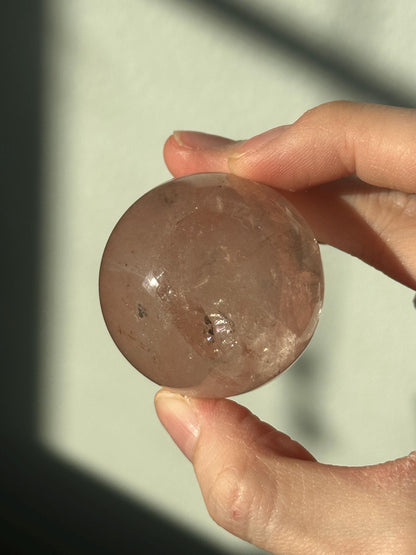Pink Fire Quartz | Natural Hematite Included Quartz Crystal | Vibrant Mineral Display Piece for Collectors Cabinet Decor Accent