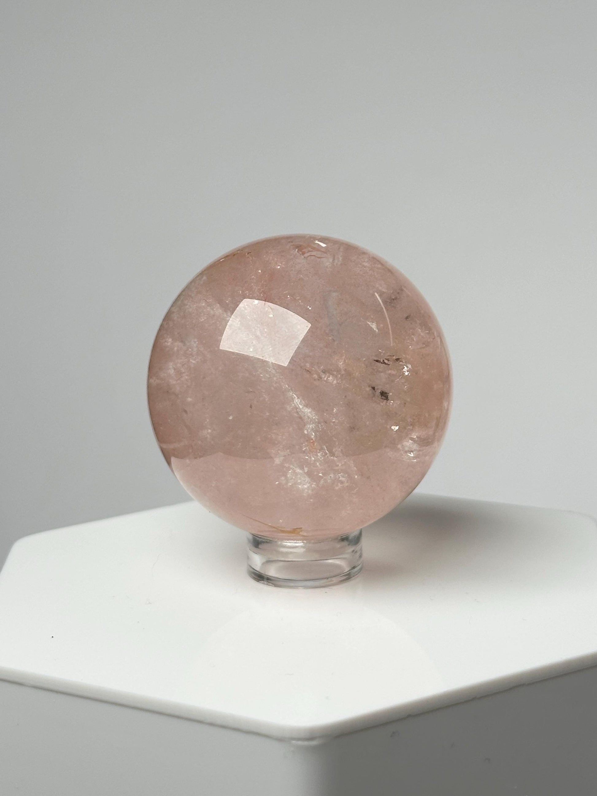 Pink Fire Quartz | Natural Hematite Included Quartz Crystal | Vibrant Mineral Display Piece for Collectors Cabinet Decor Accent