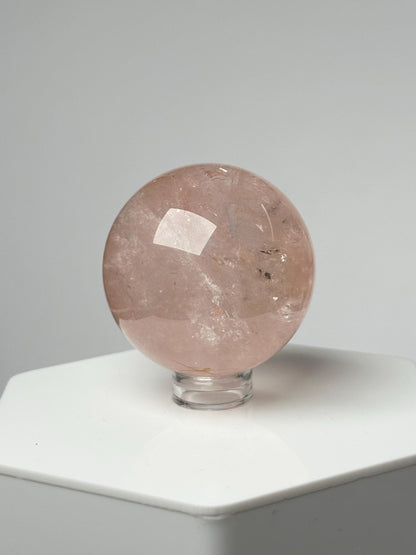 Pink Fire Quartz | Natural Hematite Included Quartz Crystal | Vibrant Mineral Display Piece for Collectors Cabinet Decor Accent