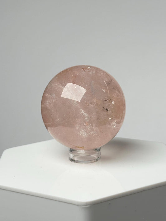 Pink Fire Quartz | Natural Hematite Included Quartz Crystal | Vibrant Mineral Display Piece for Collectors Cabinet Decor Accent
