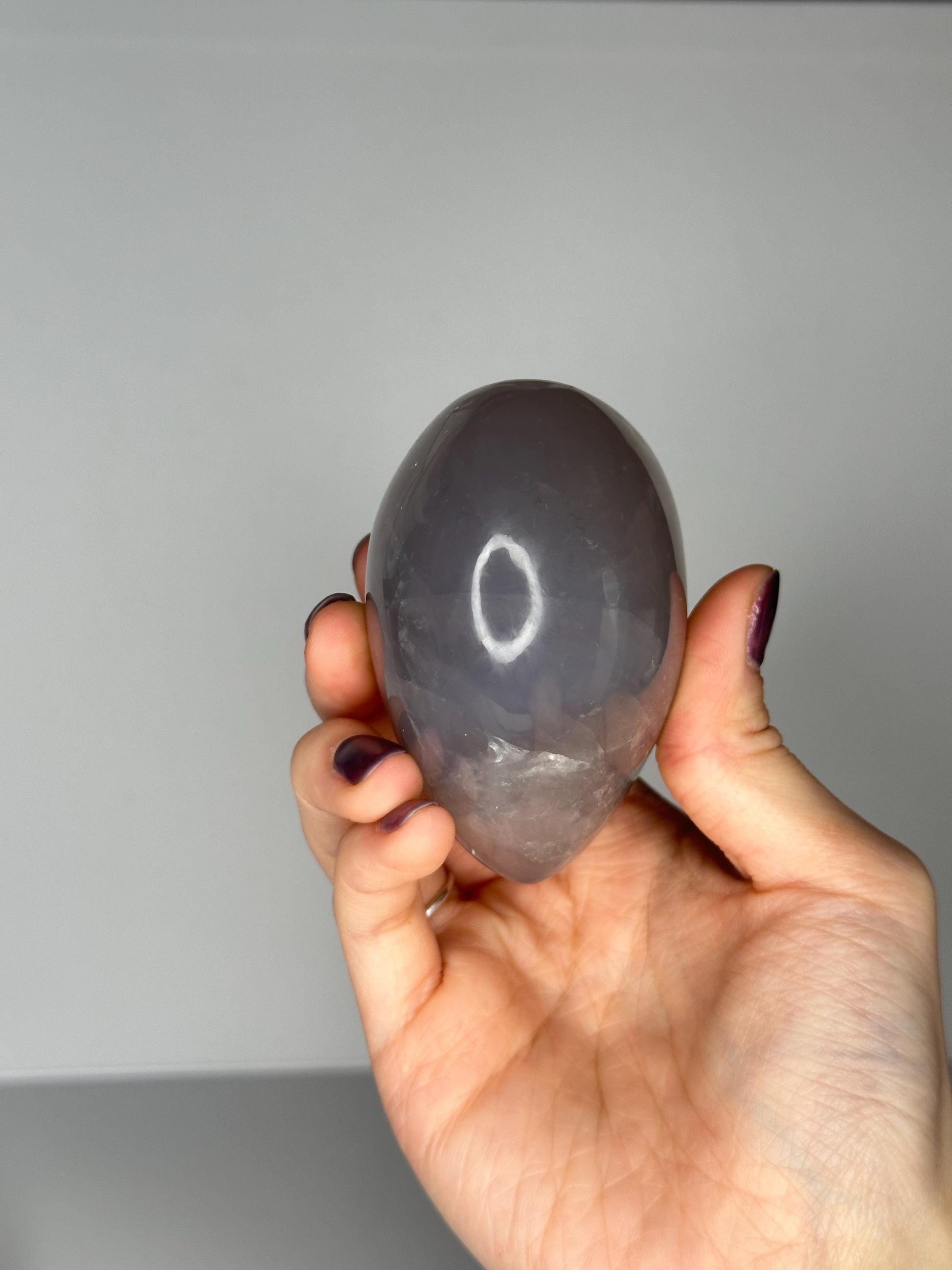 Blue Rose Quartz Heart | Natural Quartz Crystal Heart Display | Polished Stone Decor Piece for Collectors & Home Shelves