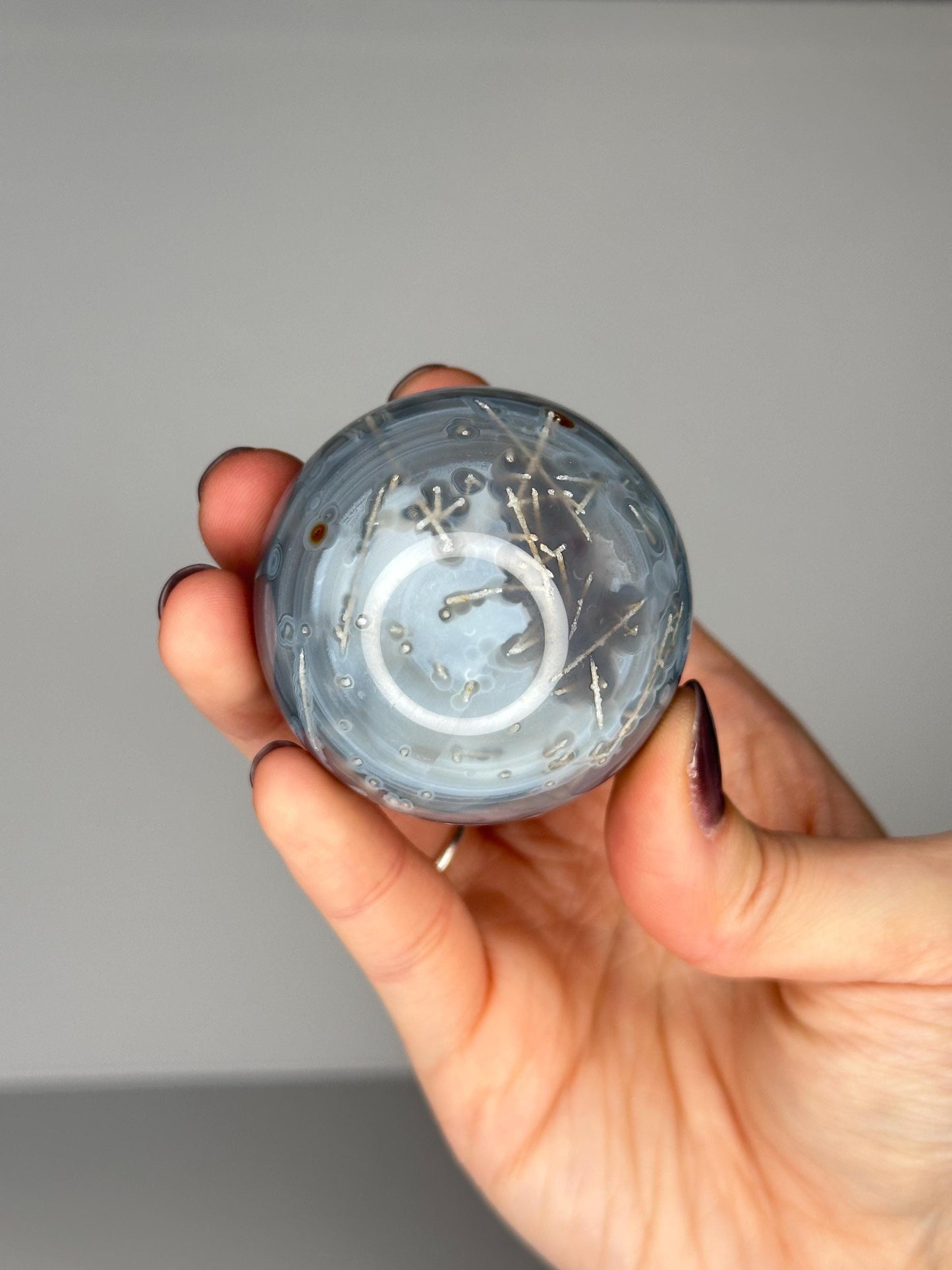 Swazi Agate Sphere | Natural Banded Agate Crystal Ball | Polished Stone Sphere Mineral Specimen for Collectors & Display