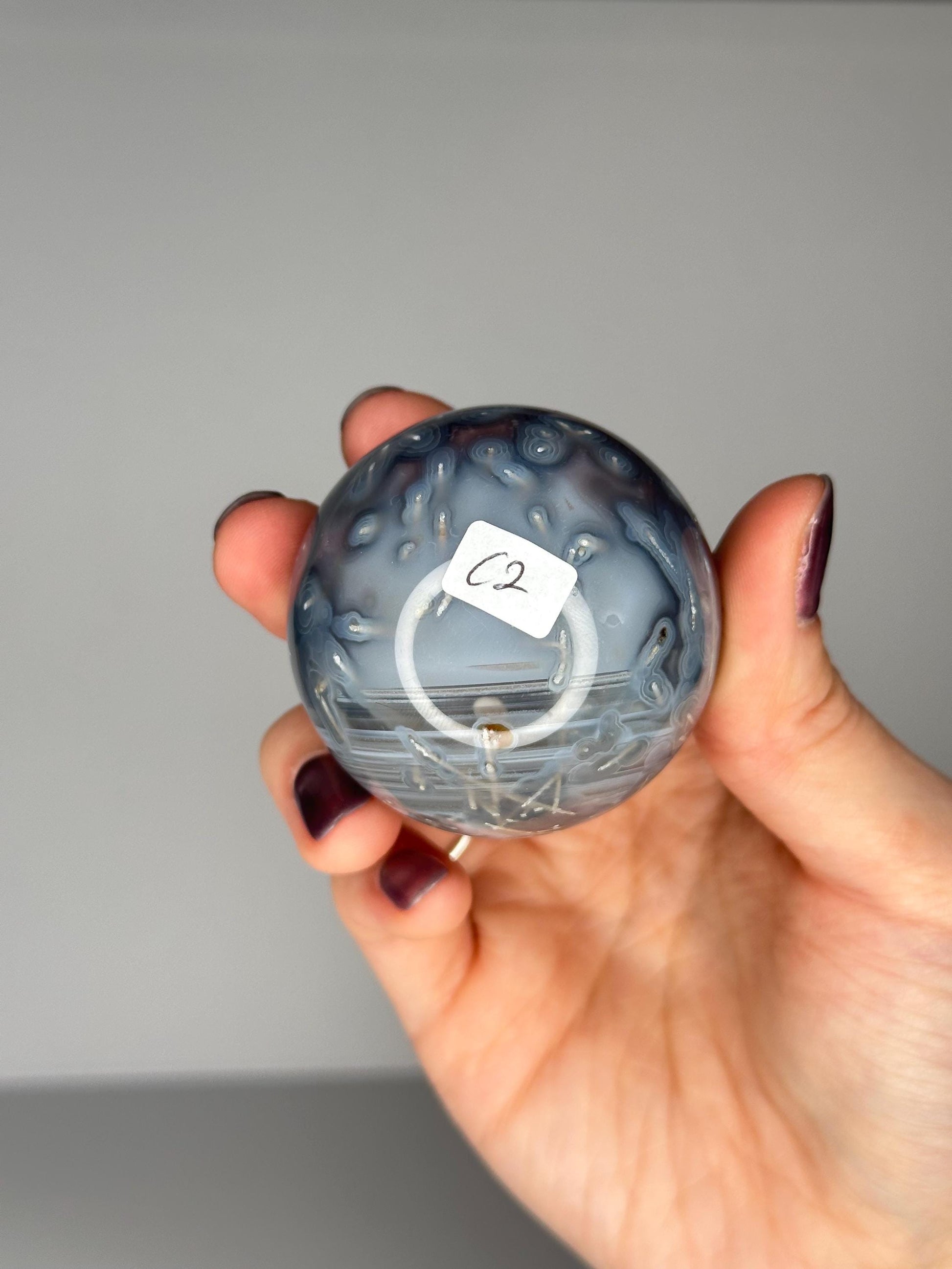 Swazi Agate Sphere | Natural Banded Agate Crystal Ball | Polished Stone Sphere Mineral Specimen for Collectors & Display