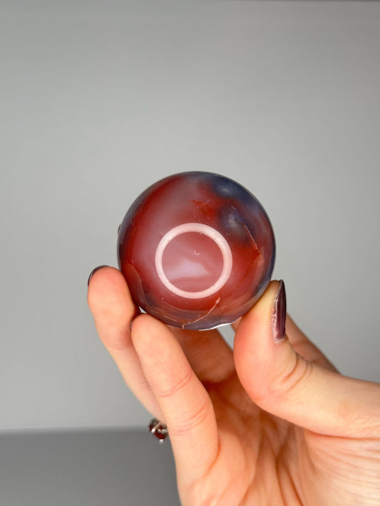 Swazi Agate Sphere | Natural Banded Agate Crystal Ball | Polished Stone Sphere Mineral Specimen for Collectors & Display