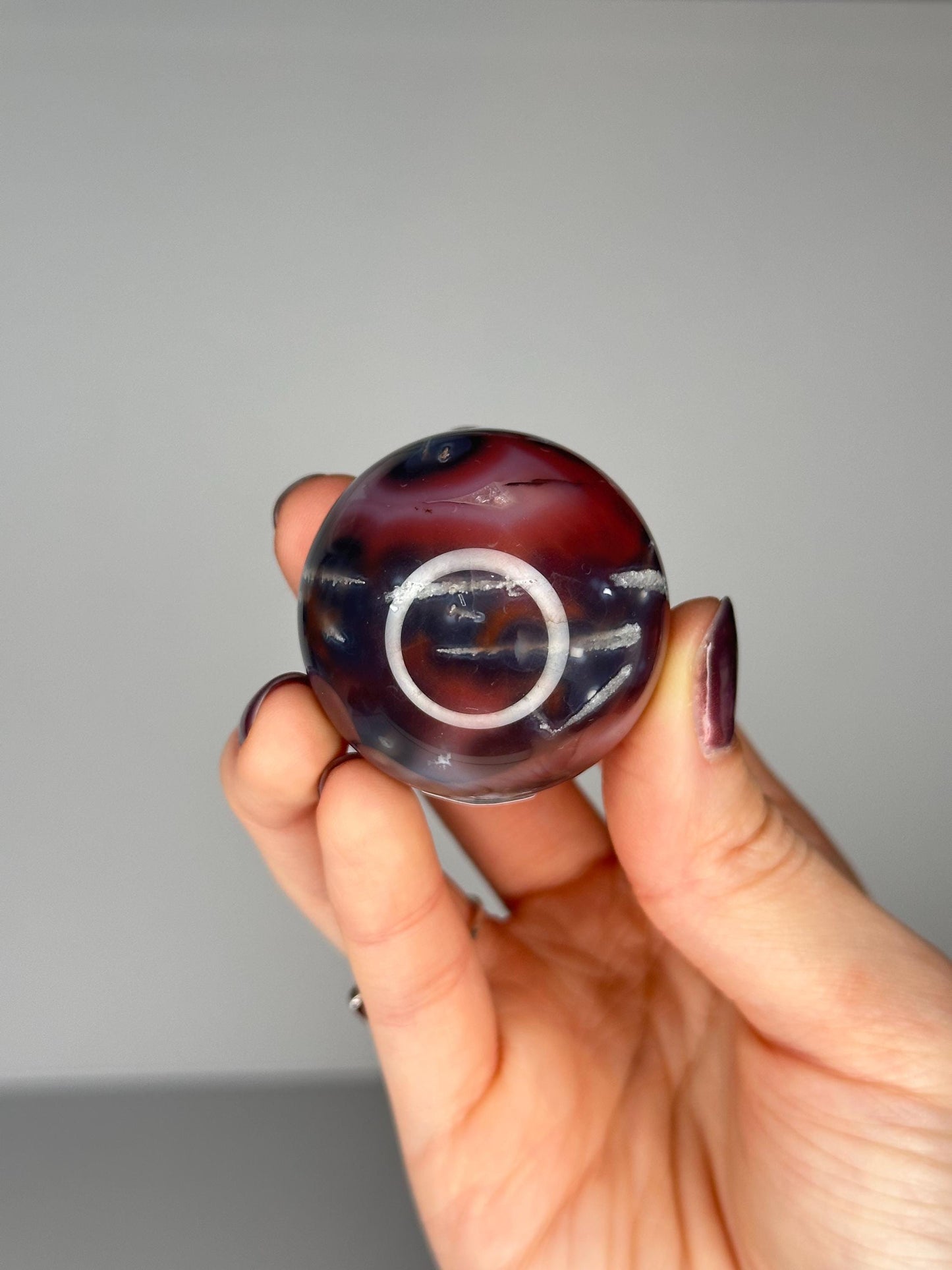 Swazi Agate Sphere | Natural Banded Agate Crystal Ball | Polished Stone Sphere Mineral Specimen for Collectors & Display