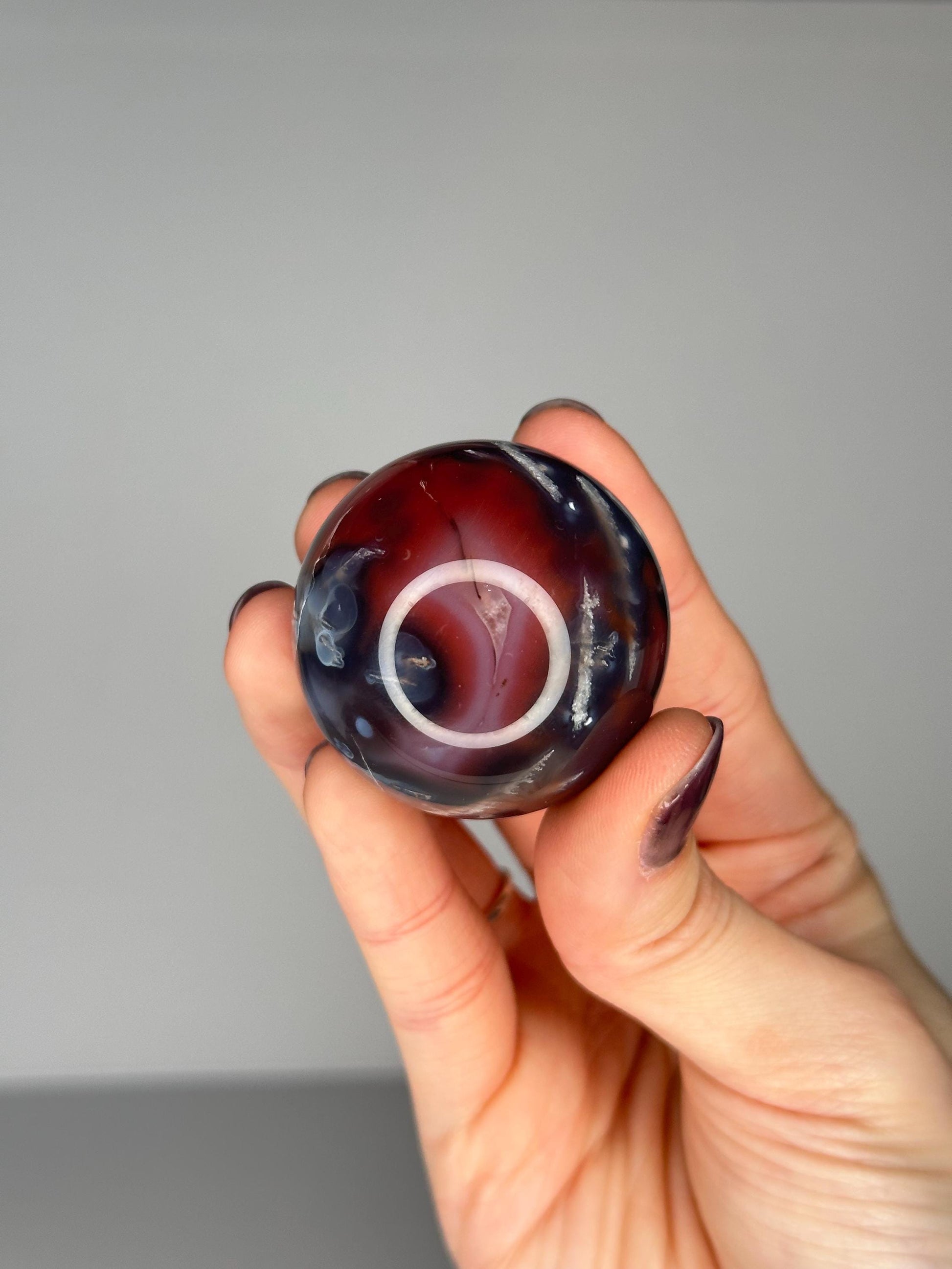 Swazi Agate Sphere | Natural Banded Agate Crystal Ball | Polished Stone Sphere Mineral Specimen for Collectors & Display