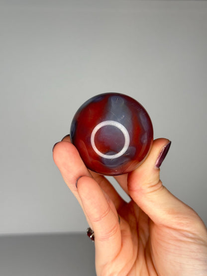 Swazi Agate Sphere | Natural Banded Agate Crystal Ball | Polished Stone Sphere Mineral Specimen for Collectors & Display