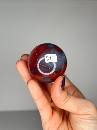 Swazi Agate Sphere | Natural Banded Agate Crystal Ball | Polished Stone Sphere Mineral Specimen for Collectors & Display