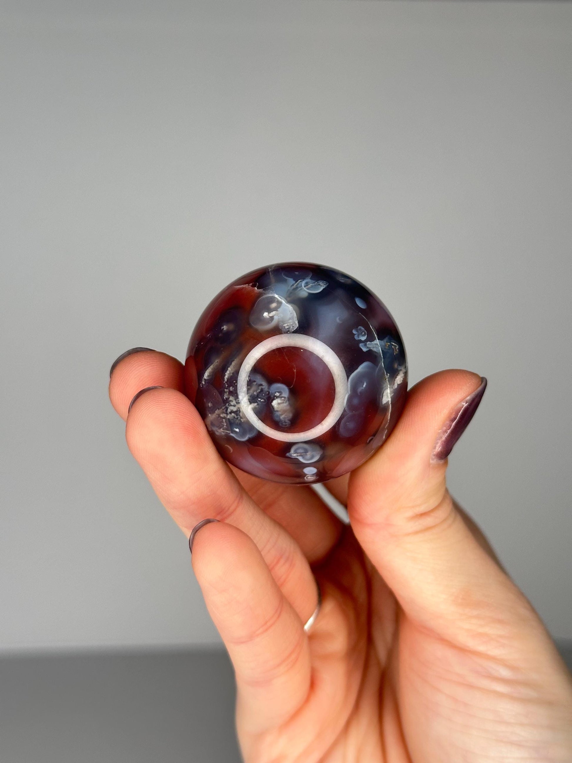 Swazi Agate Sphere | Natural Banded Agate Crystal Ball | Polished Stone Sphere Mineral Specimen for Collectors & Display
