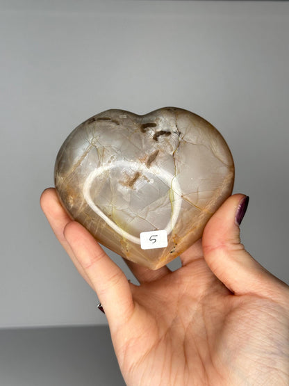 Peach Moonstone Heart | Natural Peach Moonstone Crystal Heart Carving | Polished Mineral Specimen for Collectors Display Decor Accent