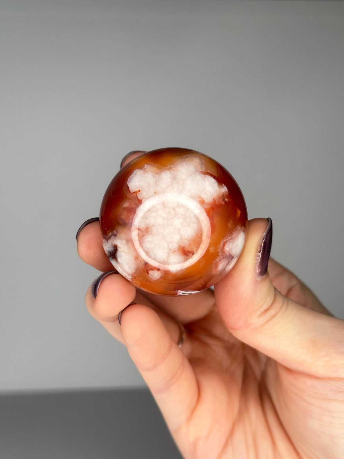 Pink Carnelian & Flower Agate Sphere | Soft Peachy Tones with Subtle Banding | Beautiful Crystal Orb for Display or Meditation