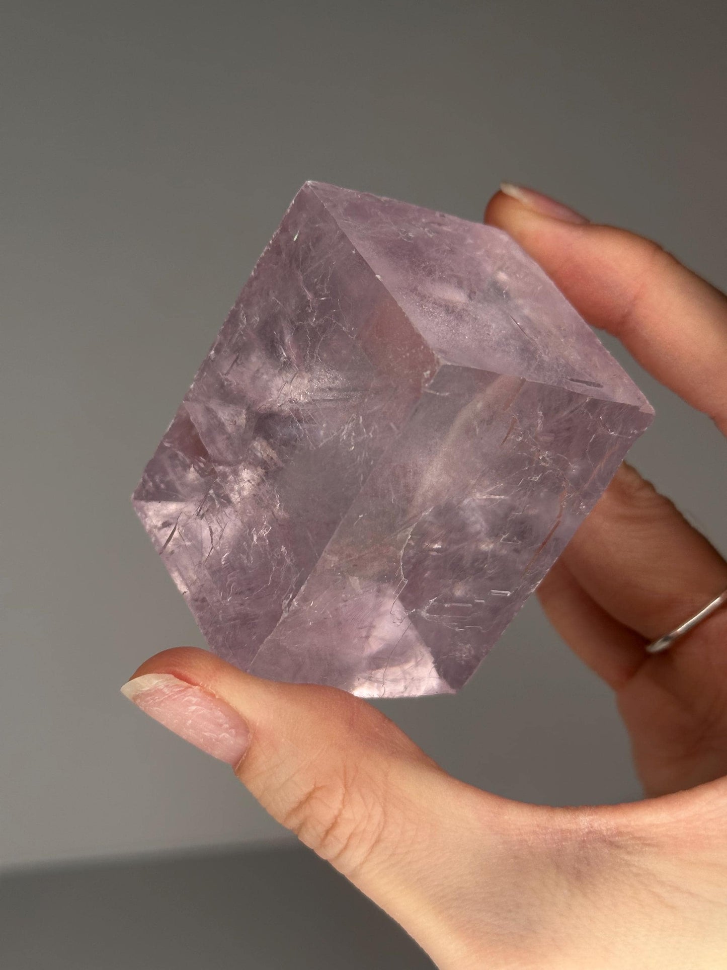 Lavender Calcite from Madagascar | Natural Purple Calcite Crystal | Polished Mineral Specimen for Collectors Display Decor Accent