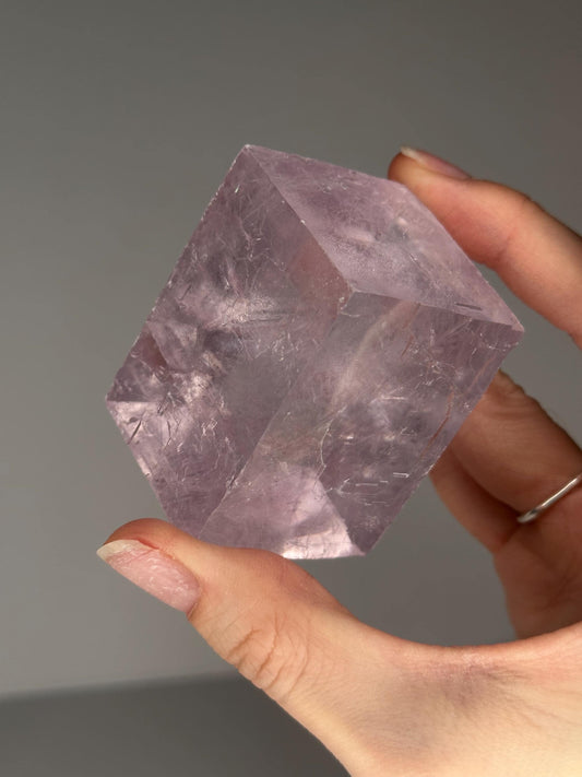 Lavender Calcite from Madagascar | Natural Purple Calcite Crystal | Polished Mineral Specimen for Collectors Display Decor Accent