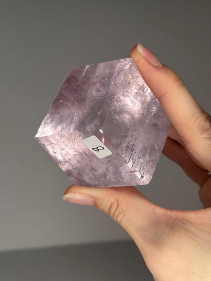Lavender Calcite from Madagascar | Natural Purple Calcite Crystal | Polished Mineral Specimen for Collectors Display Decor Accent