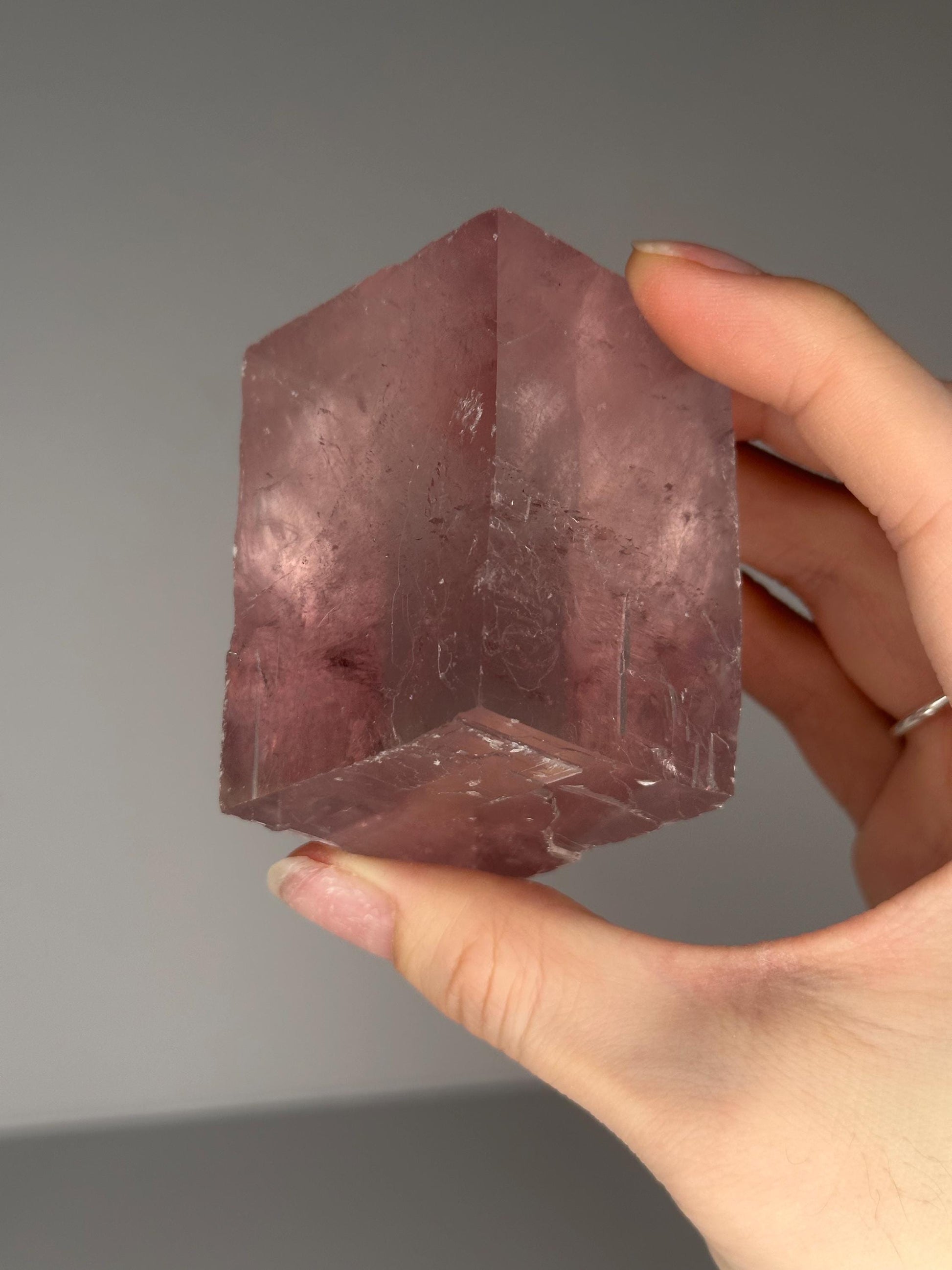 Berry Lavender Calcite from Madagascar | Natural Purple Calcite Crystal | Polished Mineral Specimen for Collectors Display Decor Accent