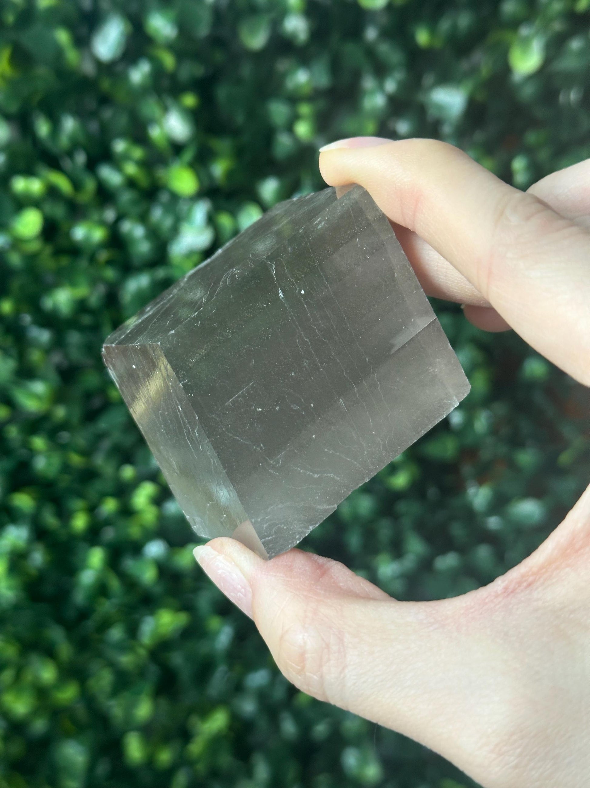 Rutile Calcite Specimen | Natural Calcite Crystal with Rutile Inclusions | Mineral Display Piece for Home Decor Accent