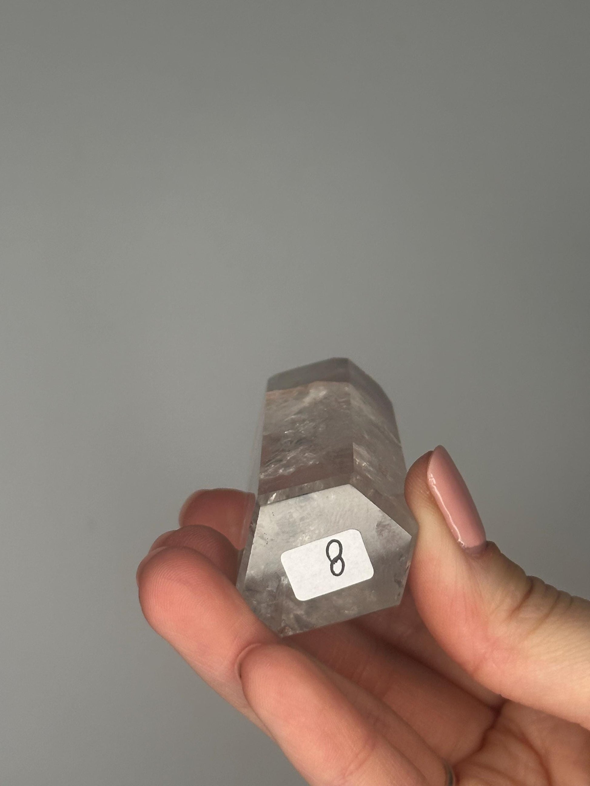 Pink Lithium Quartz Tower – Polished Crystal Point, Natural Soothing Stone for Emotional, Calming Gemstone Decor, Energy Tool