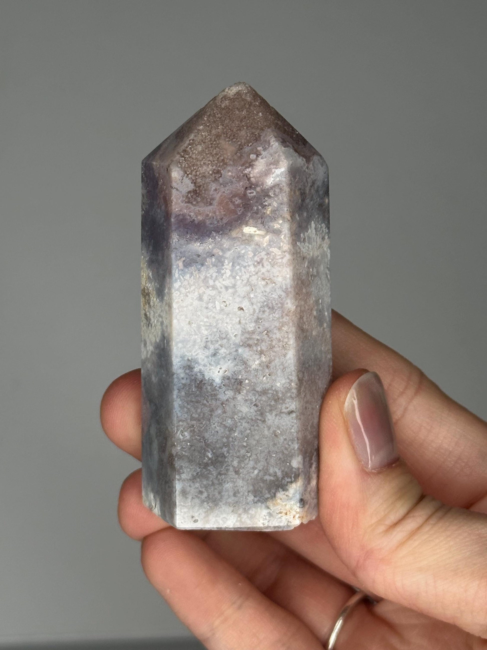 Pink Amethyst Tower | Polished Crystal Point for Love, Calm, and Heart Chakra Energy | Beautiful Display Stone or Gift