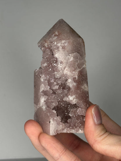 Pink Amethyst Tower | Polished Crystal Point for Love, Calm, and Heart Chakra Energy | Beautiful Display Stone or Gift