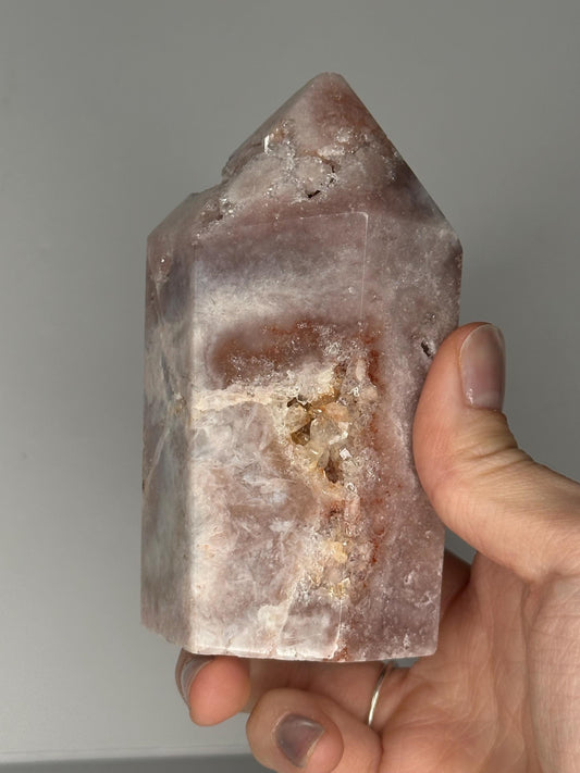 Pink Amethyst Tower | Polished Crystal Point for Love, Calm, and Heart Chakra Energy | Beautiful Display Stone or Gift