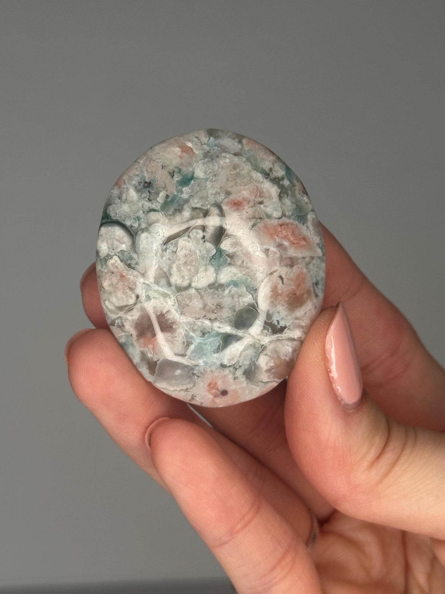 Flower Agate Palmstones - YOU PICK! | Natural Polished Crystal | Soft Floral Patterns | Perfect for Meditation, Healing & Carrying On-the-Go