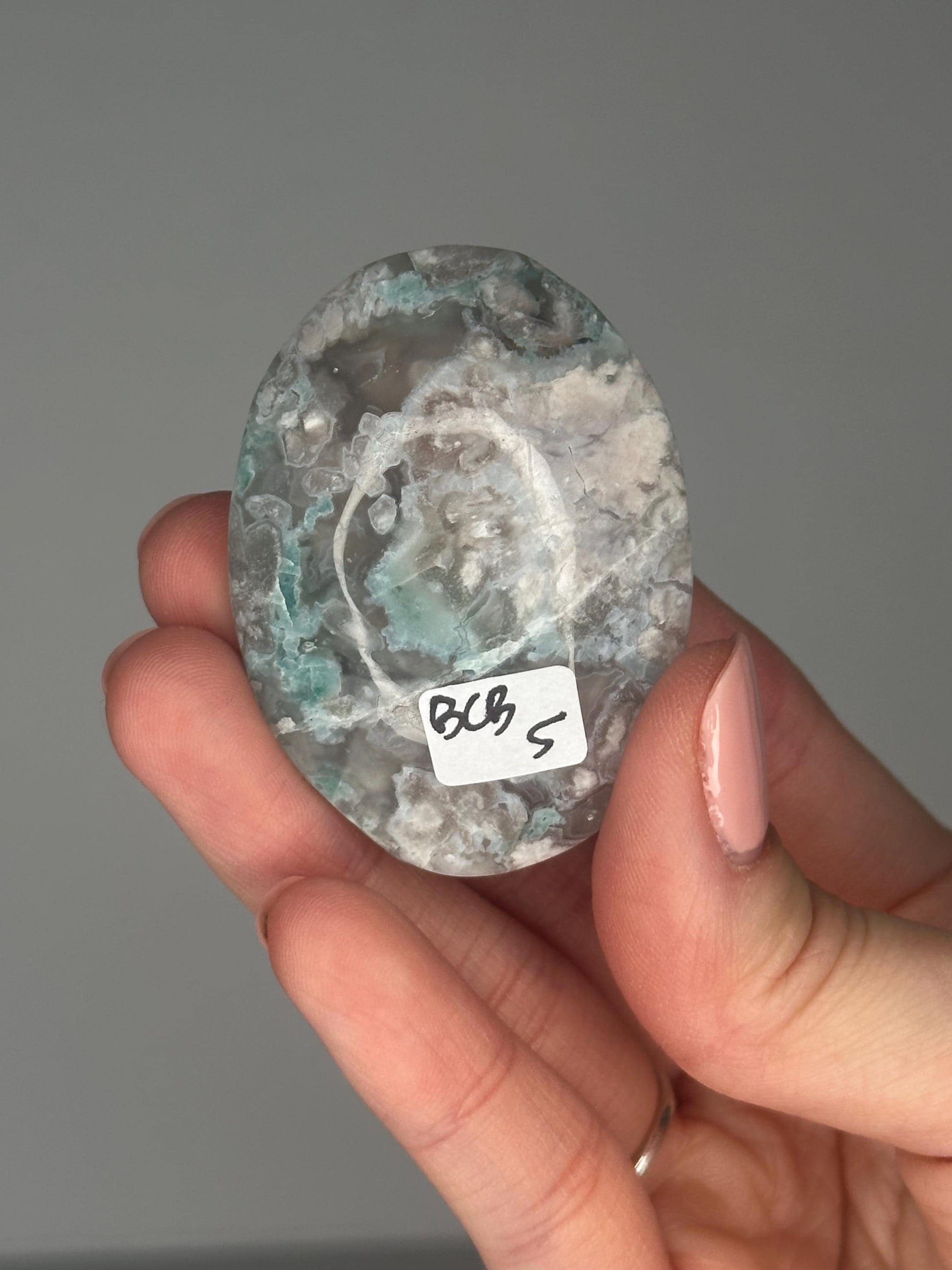 Flower Agate Palmstones - YOU PICK! | Natural Polished Crystal | Soft Floral Patterns | Perfect for Meditation, Healing & Carrying On-the-Go
