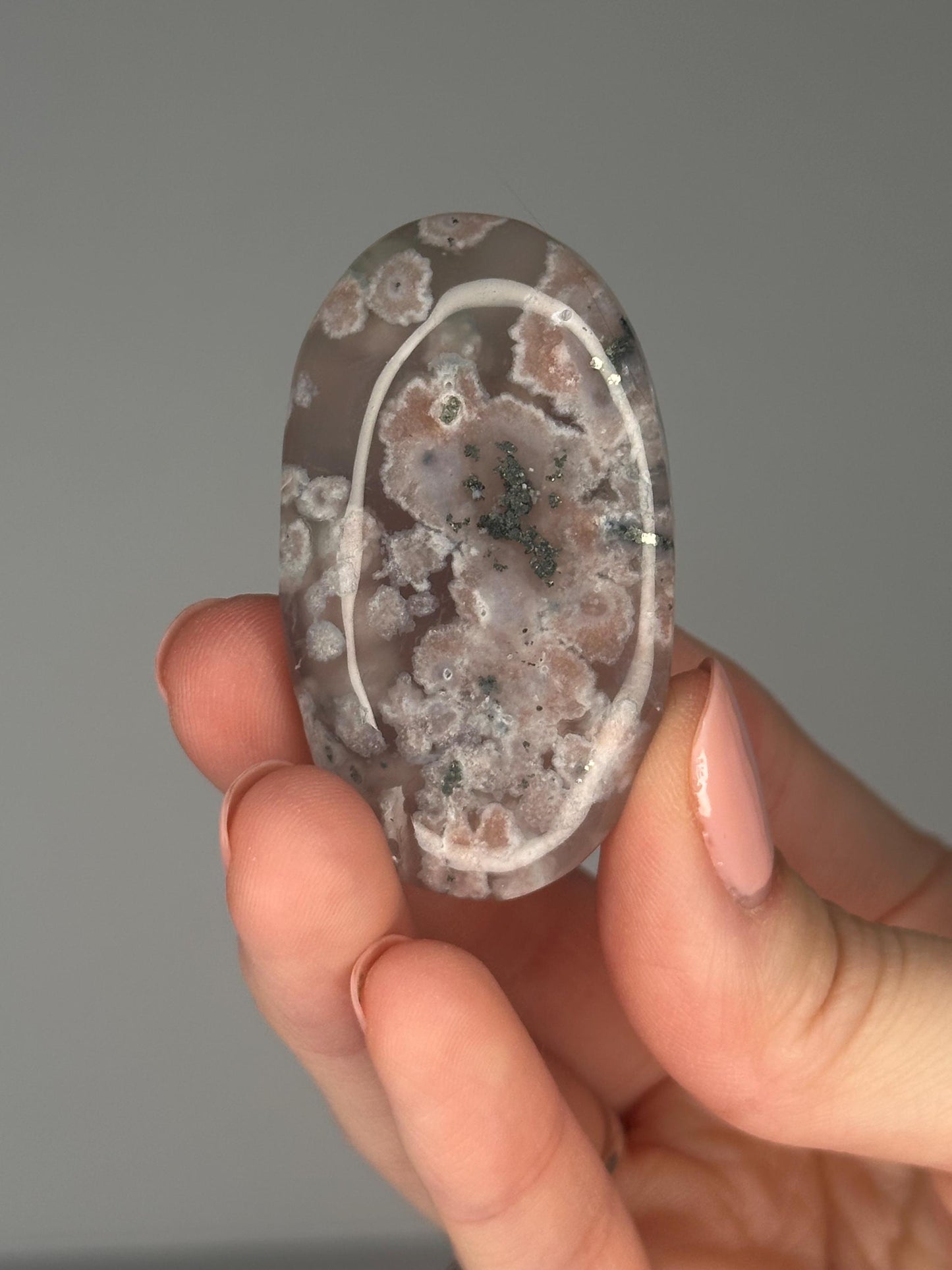 Flower Agate Palmstones - YOU PICK! | Natural Polished Crystal | Soft Floral Patterns | Perfect for Meditation, Healing & Carrying On-the-Go