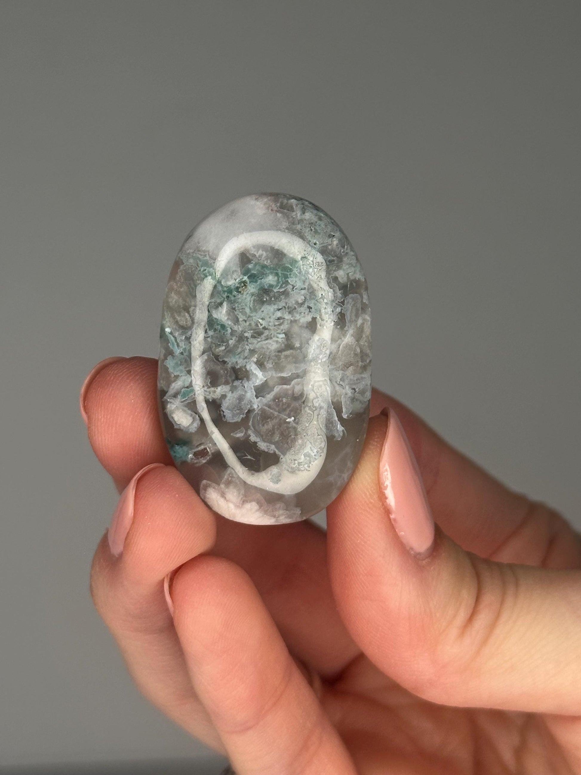 Flower Agate Palmstones - YOU PICK! | Natural Polished Crystal | Soft Floral Patterns | Perfect for Meditation, Healing & Carrying On-the-Go