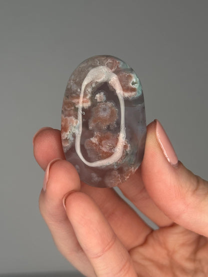 Flower Agate Palmstones - YOU PICK! | Natural Polished Crystal | Soft Floral Patterns | Perfect for Meditation, Healing & Carrying On-the-Go