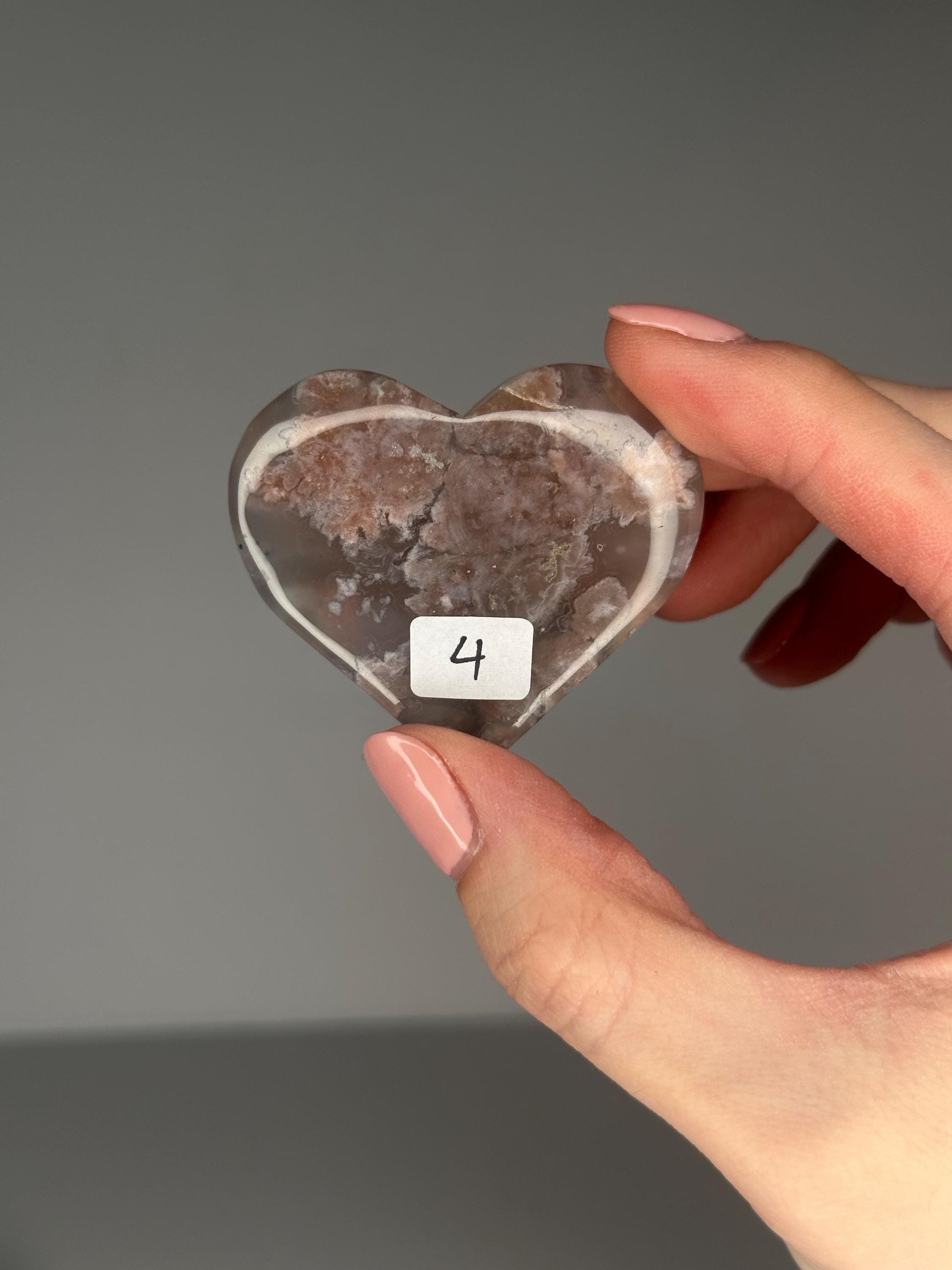 Flower Agate Hearts - YOU PICK! | Natural Polished Crystal | Soft Floral Patterns | Perfect for Meditation, Healing & Carrying On-the-Go